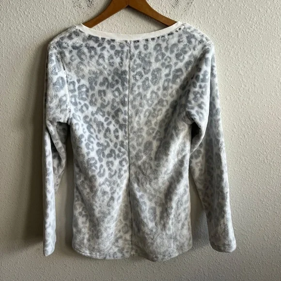Ugg Women's Top Daisy Fleece Cotton Blend V-neck Long Sleeve Sweater Size S - Picture 9 of 13